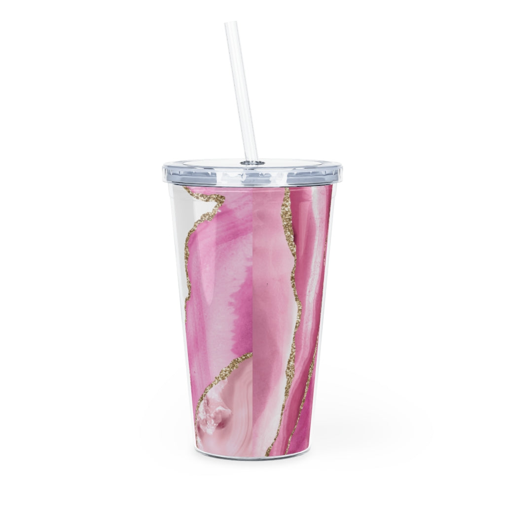 Just a Girlboss Building her Empire Plastic Tumbler with Straw