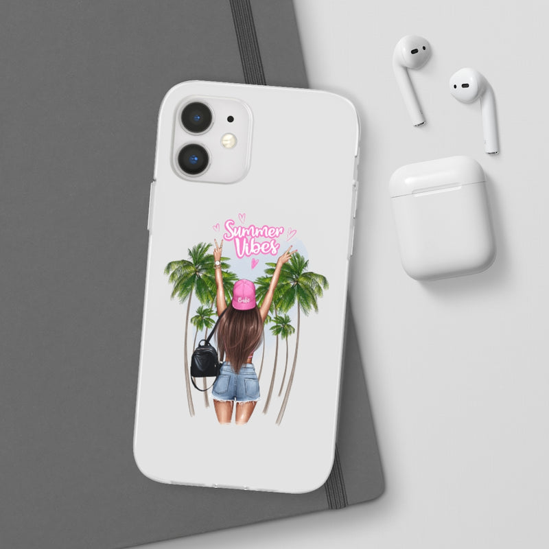 Summer Vibe Brown Hair Flexi Cases