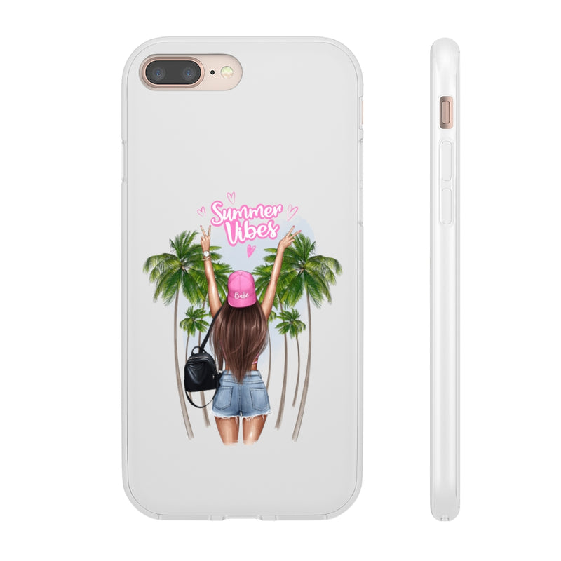 Summer Vibe Brown Hair Flexi Cases