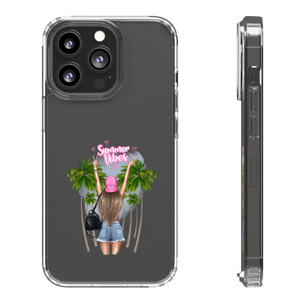 Summer Vibe Blond Hair Clear Case