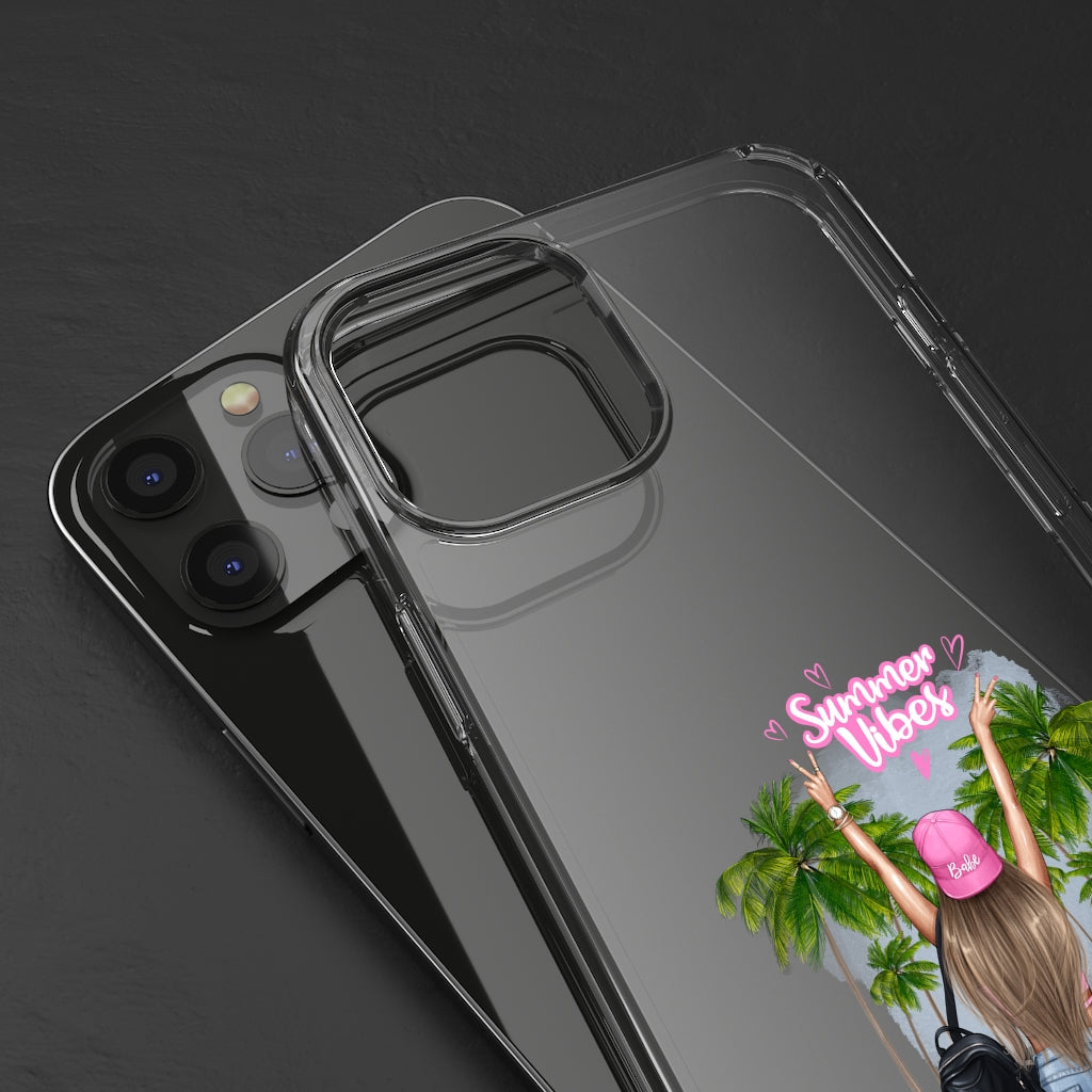 Summer Vibe Blond Hair Clear Case