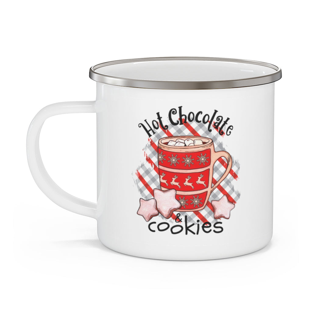 Hot Chocolate Enamel Camping Mug