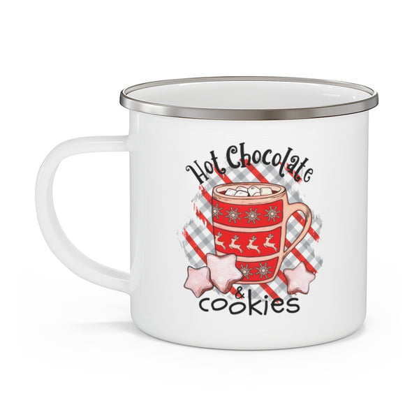 Hot Chocolate Enamel Camping Mug