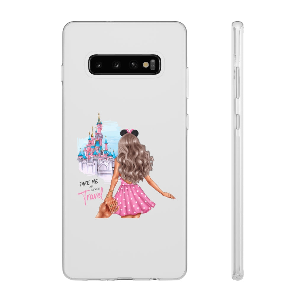 Take me and Let's go Travel Blond Hair Flexi Cases