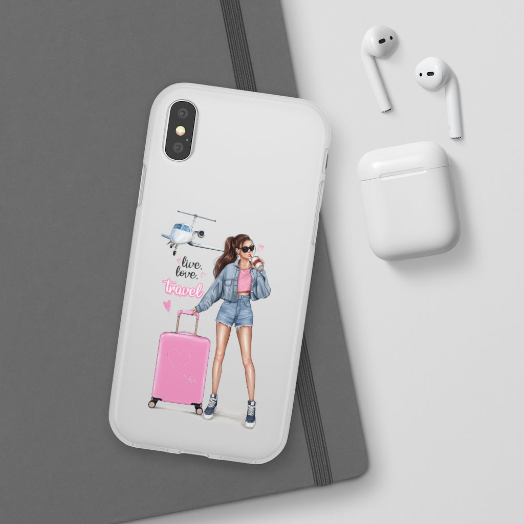Live Love Travel Brown Hair Flexi Cases