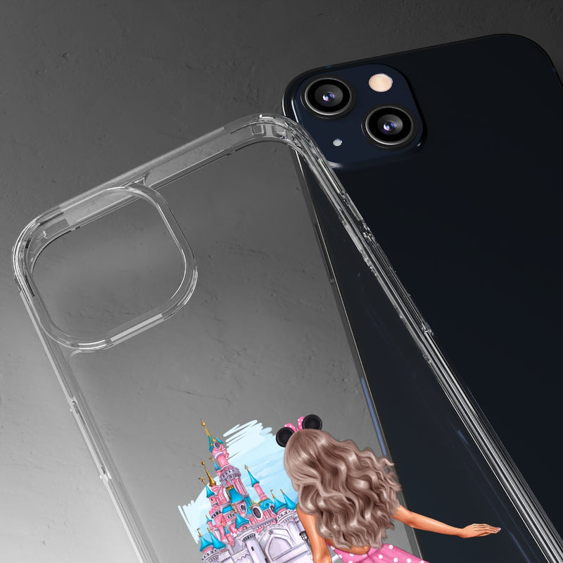 Take me and Let's go Travel Blond Hair Clear Case