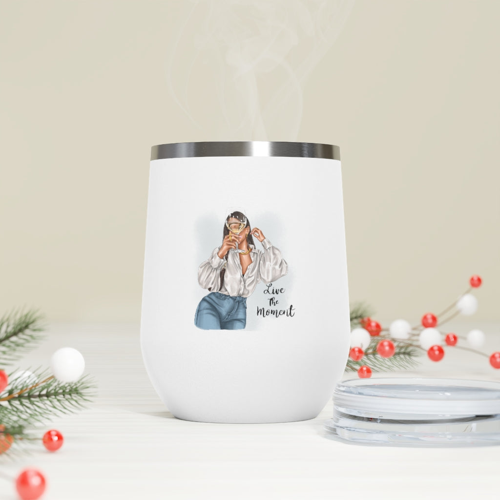 Live the Moment 12oz Insulated Wine Tumbler