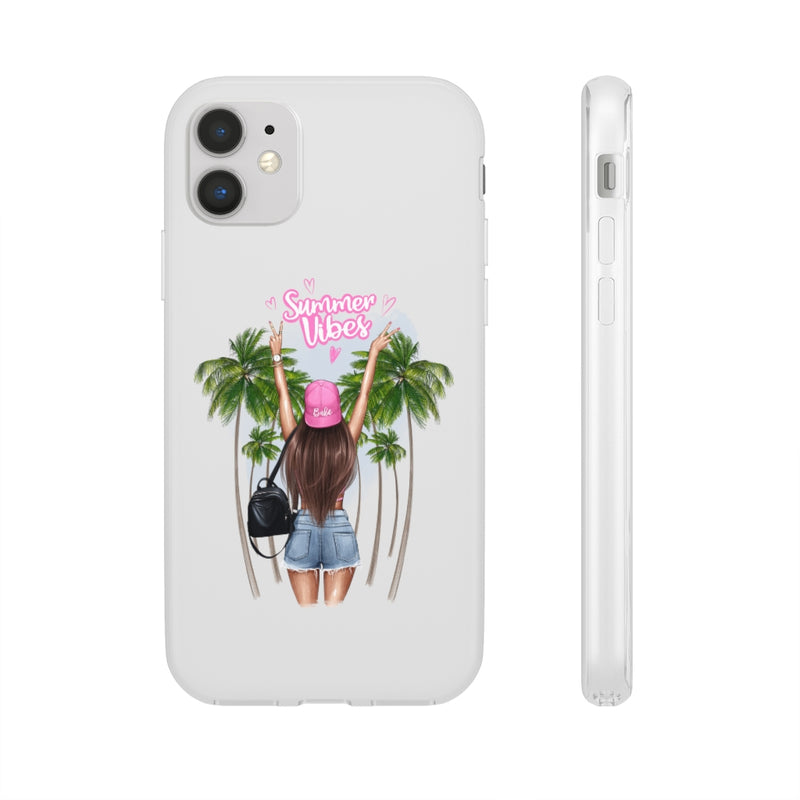 Summer Vibe Brown Hair Flexi Cases