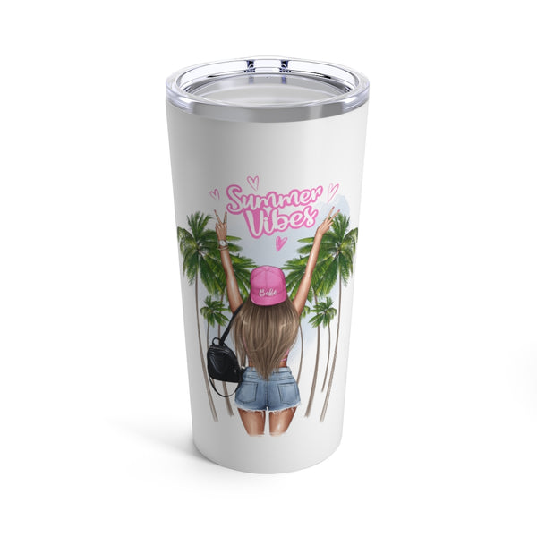 Summer Vibe Blond Hair Tumbler 20oz