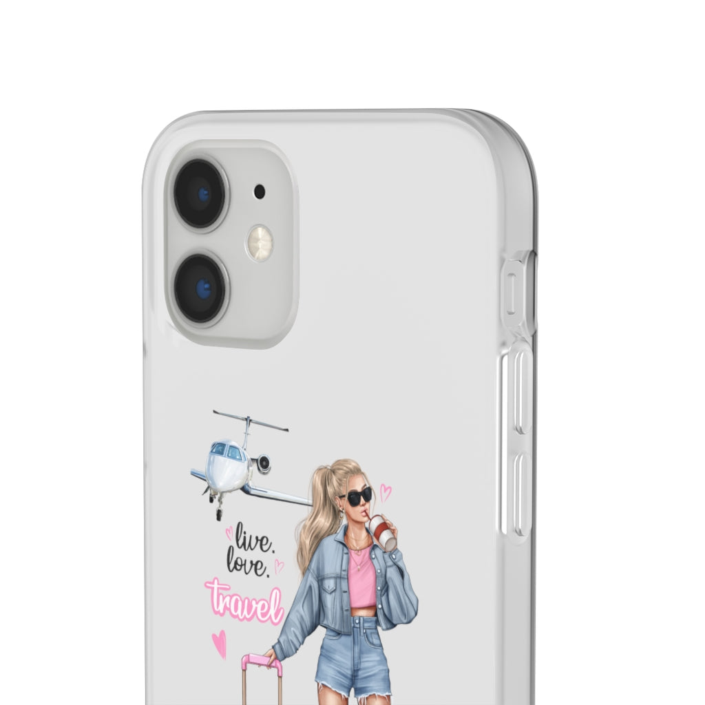 Live Love Travel Blond Hair Flexi Cases