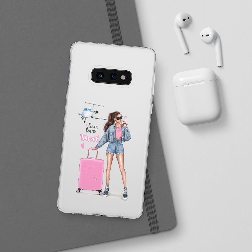 Live Love Travel Brown Hair Flexi Cases
