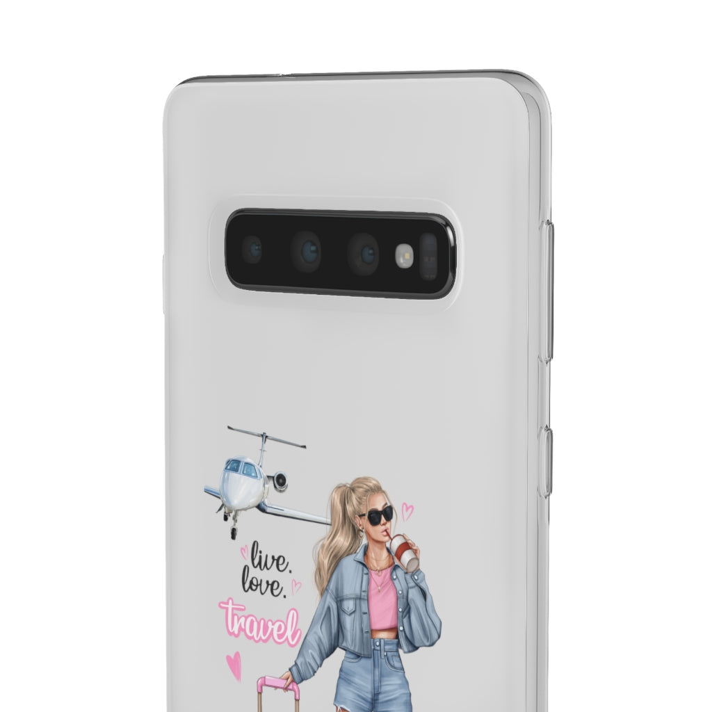 Live Love Travel Blond Hair Flexi Cases
