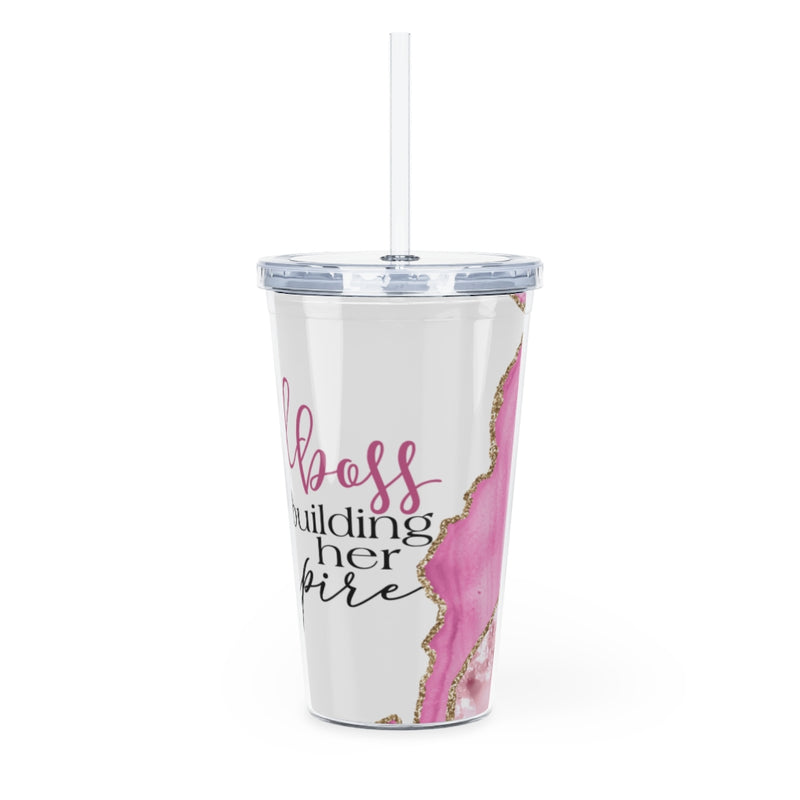 Just a Girlboss Building her Empire Plastic Tumbler with Straw