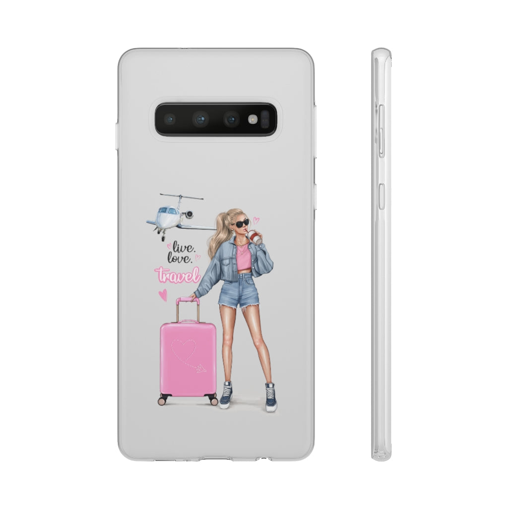 Live Love Travel Blond Hair Flexi Cases