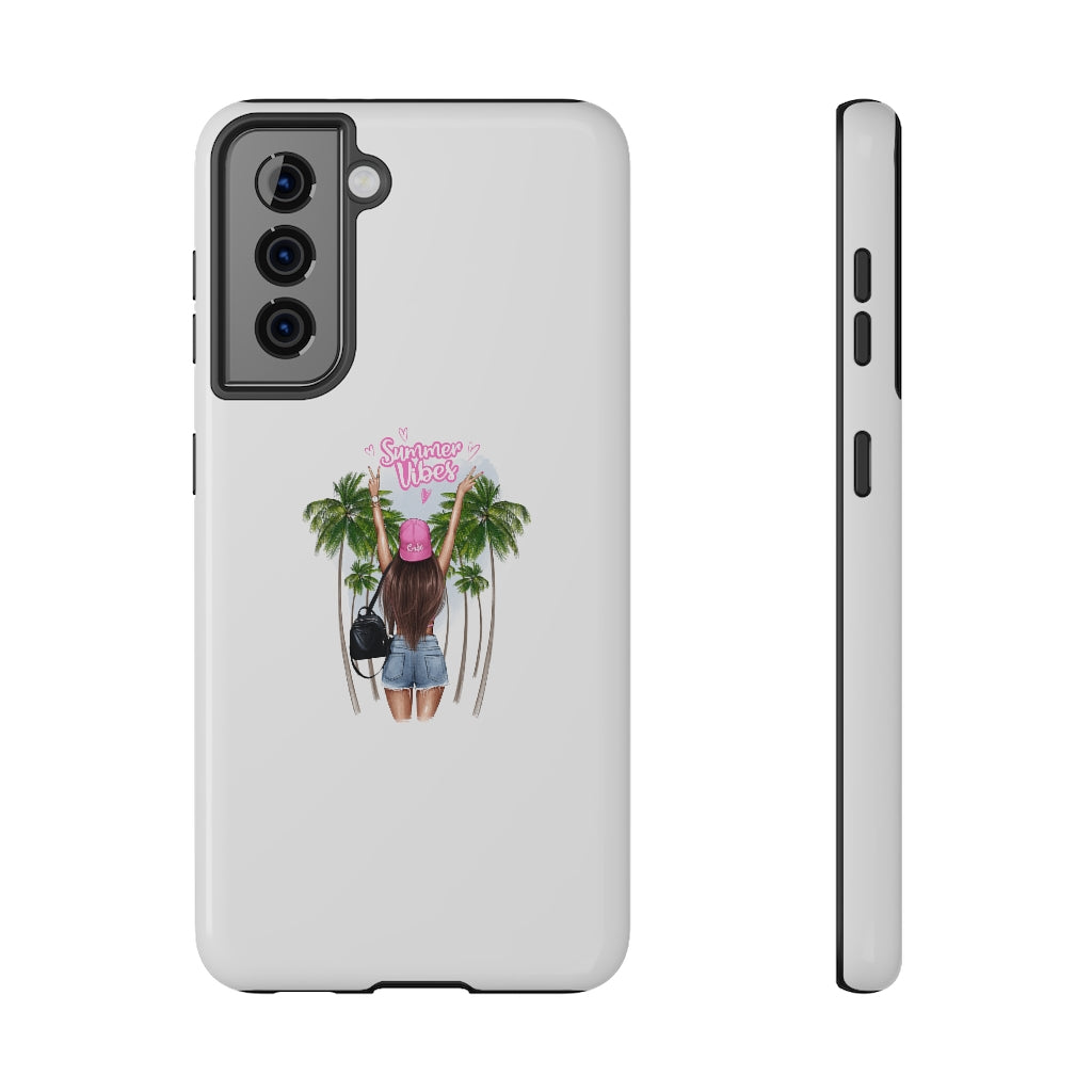 Summer Vibe Brown Hair Impact-Resistant Cases