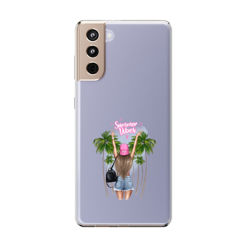 Summer Vibe Blond Hair Clear Case