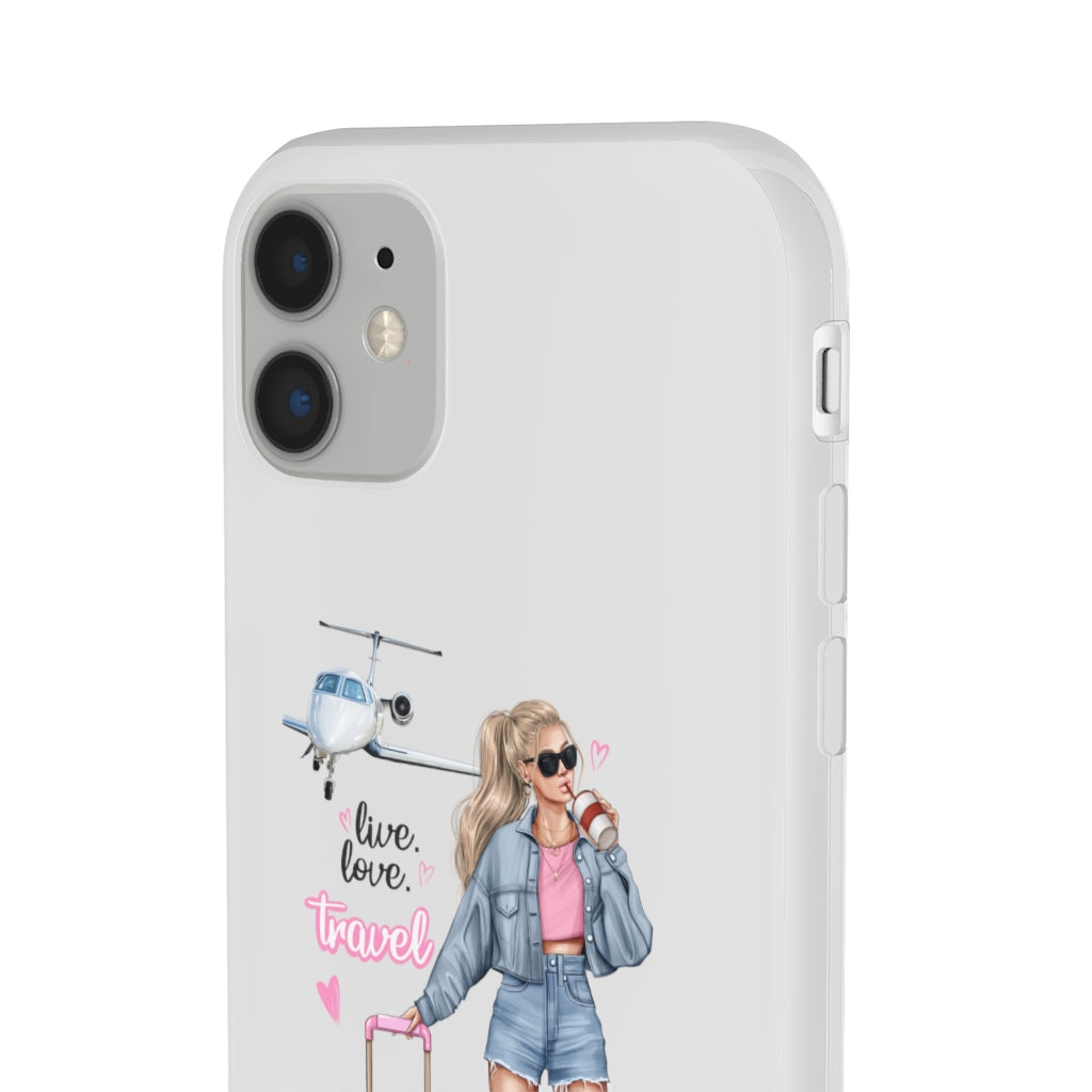 Live Love Travel Blond Hair Flexi Cases