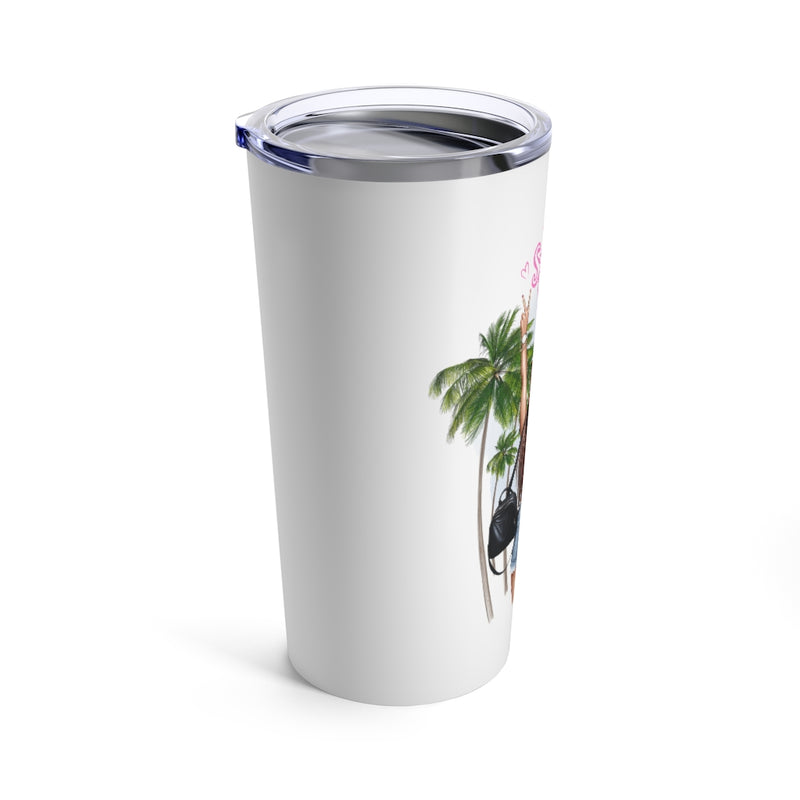 Summer Vibes Brown Hair Tumbler 20oz