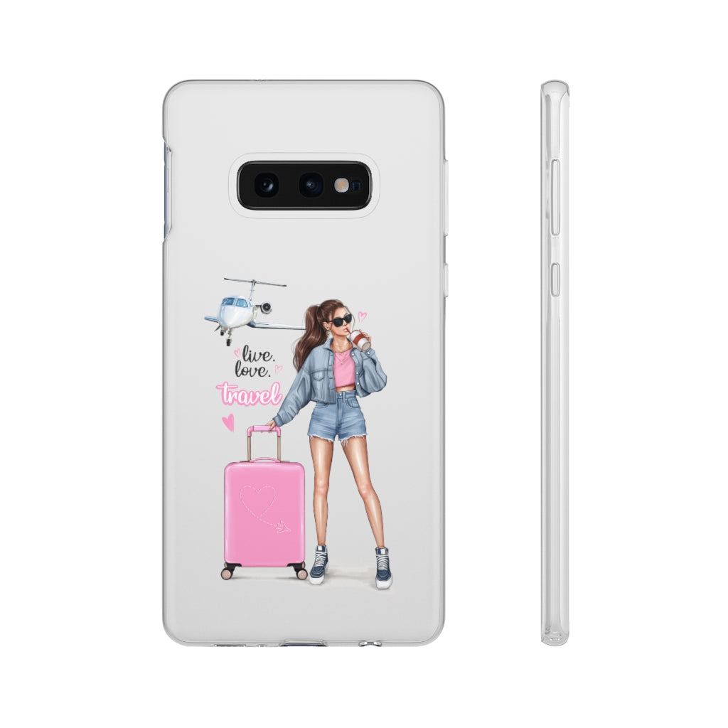 Live Love Travel Brown Hair Flexi Cases
