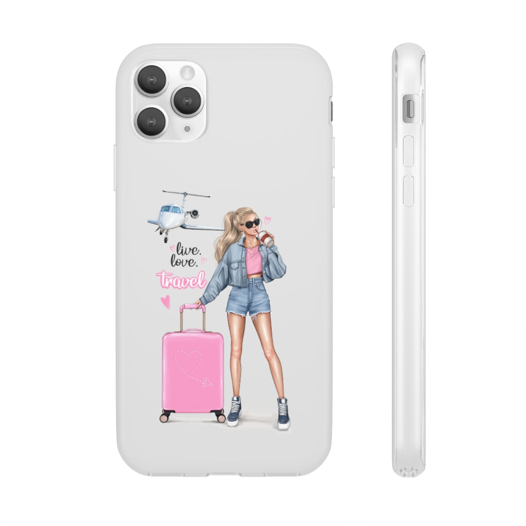 Live Love Travel Blond Hair Flexi Cases