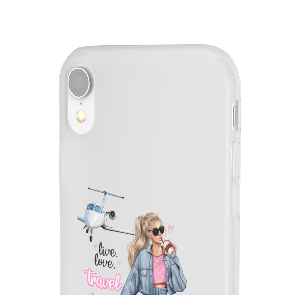 Live Love Travel Blond Hair Flexi Cases