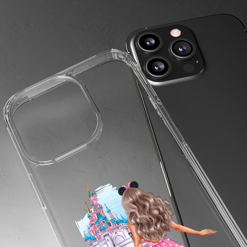 Take me and Let's go Travel Blond Hair Clear Case