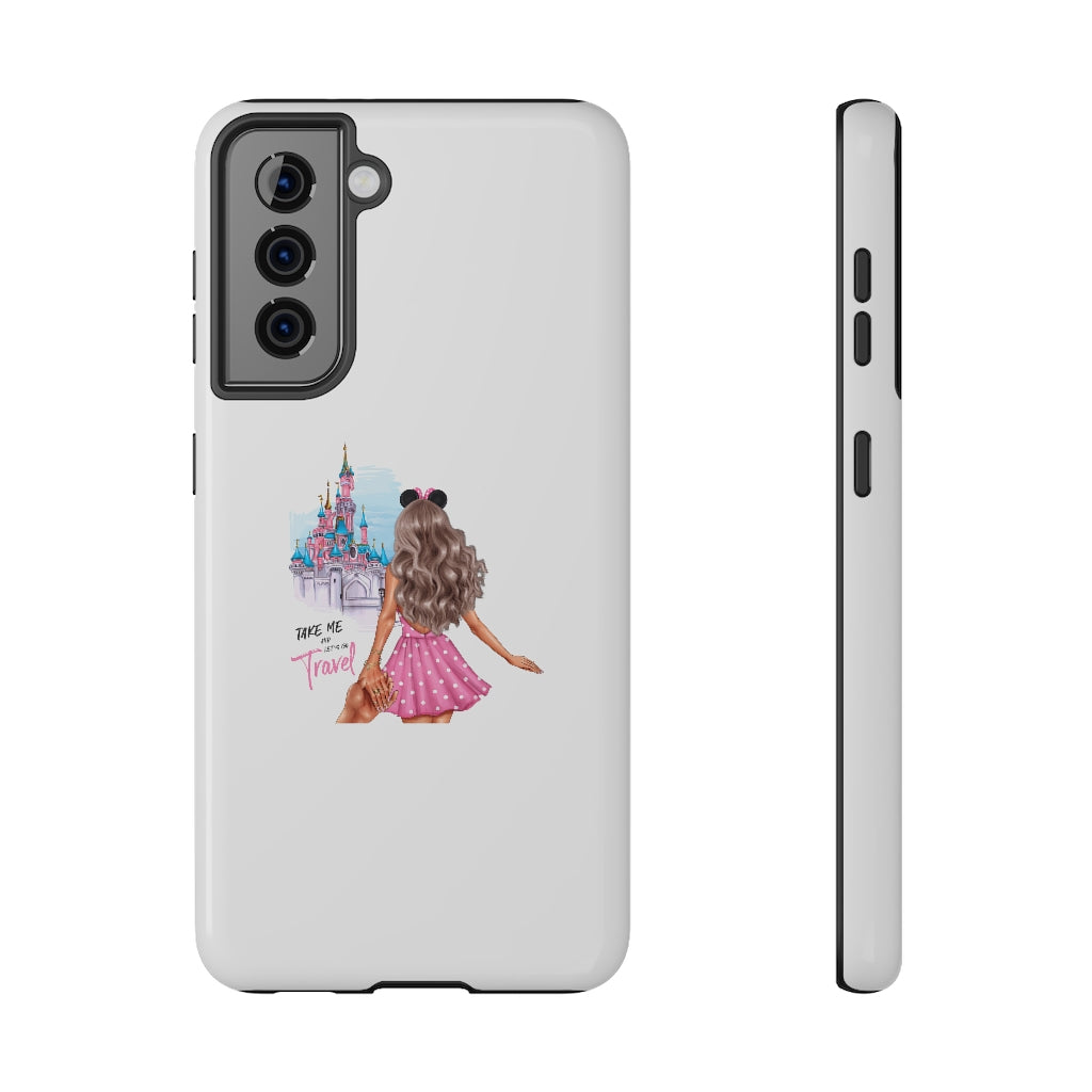 Take me and Let's go Travel Blond Hair Impact-Resistant Cases