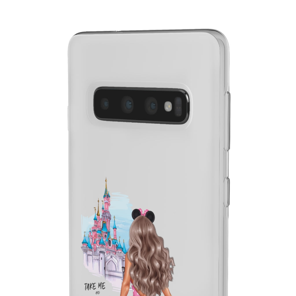Take me and Let's go Travel Blond Hair Flexi Cases