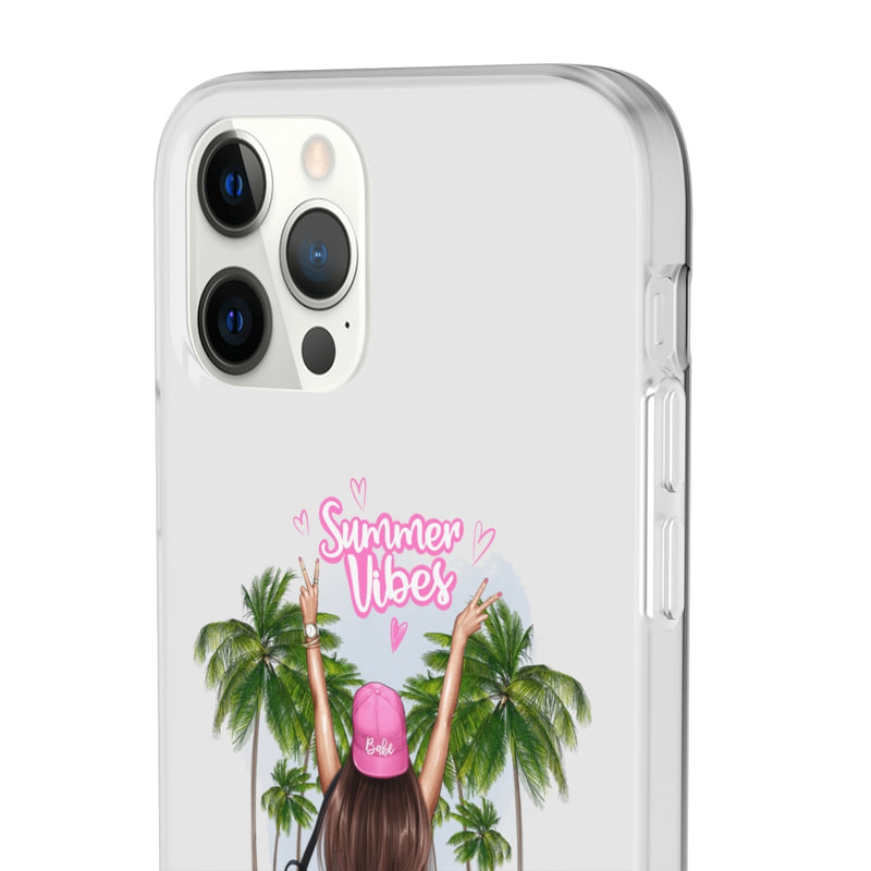 Summer Vibe Brown Hair Flexi Cases