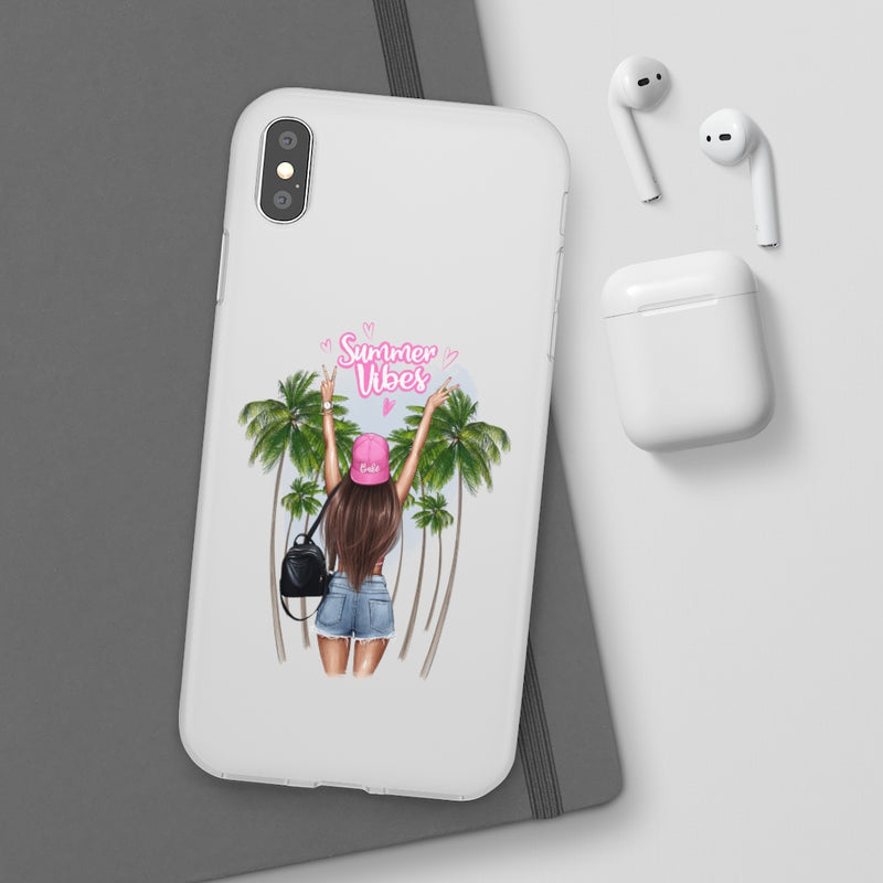 Summer Vibe Brown Hair Flexi Cases