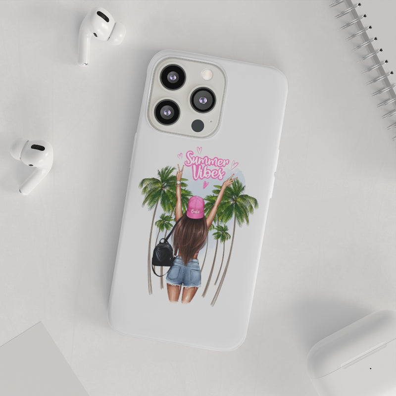 Summer Vibe Brown Hair Flexi Cases