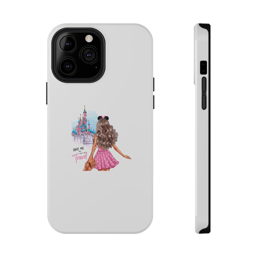 Take me and Let's go Travel Blond Hair Impact-Resistant Cases