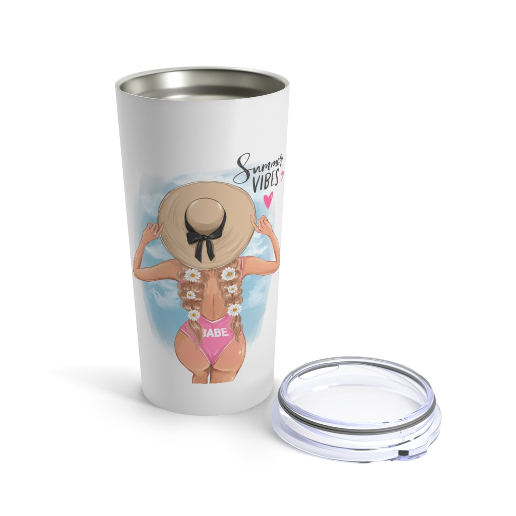 Summer Vibes Blond Hair Tumbler 20oz