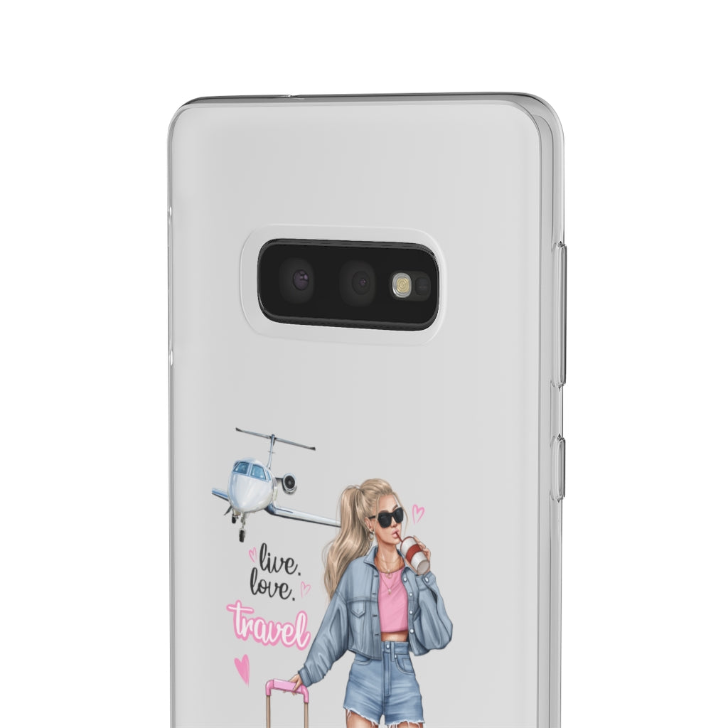 Live Love Travel Blond Hair Flexi Cases