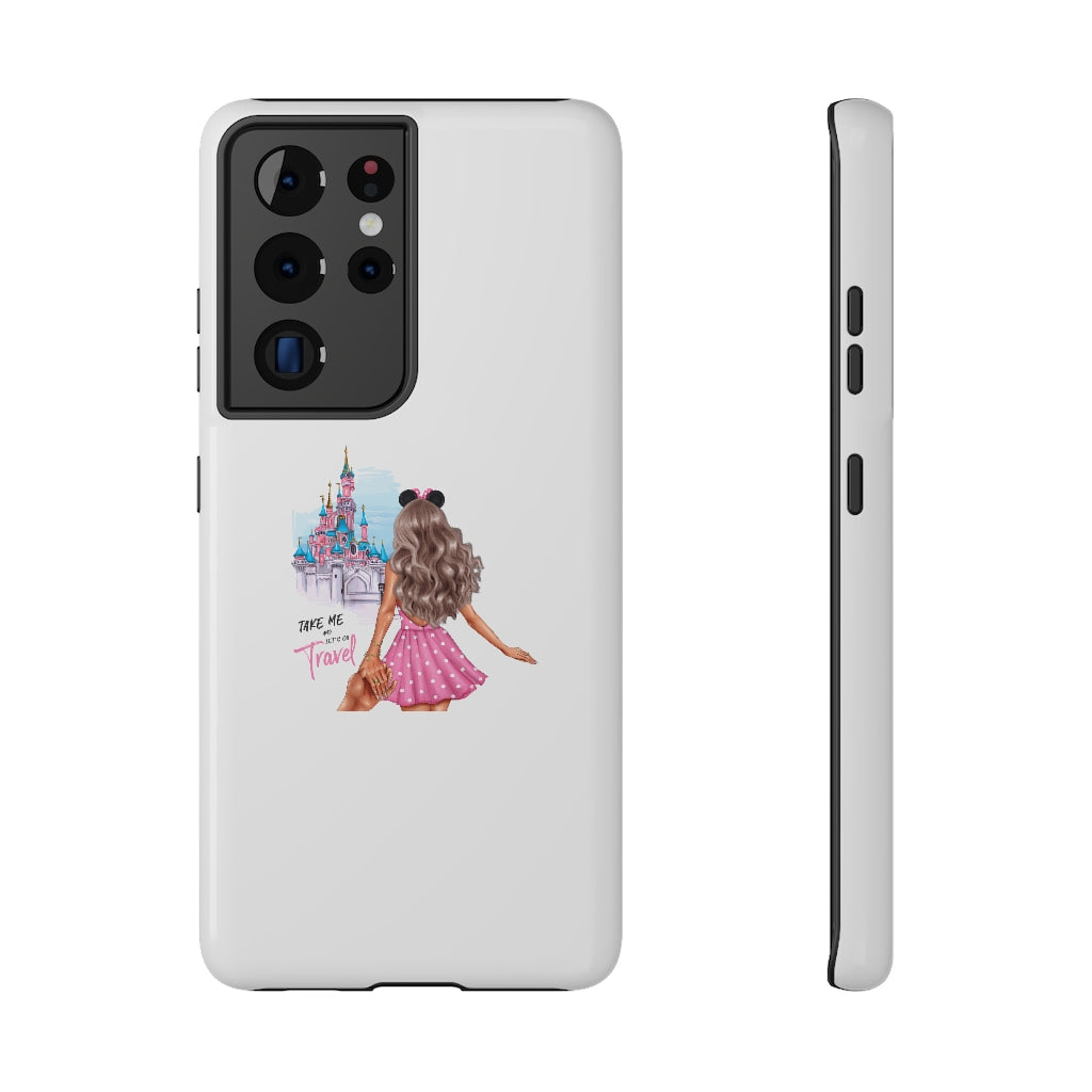 Take me and Let's go Travel Blond Hair Impact-Resistant Cases