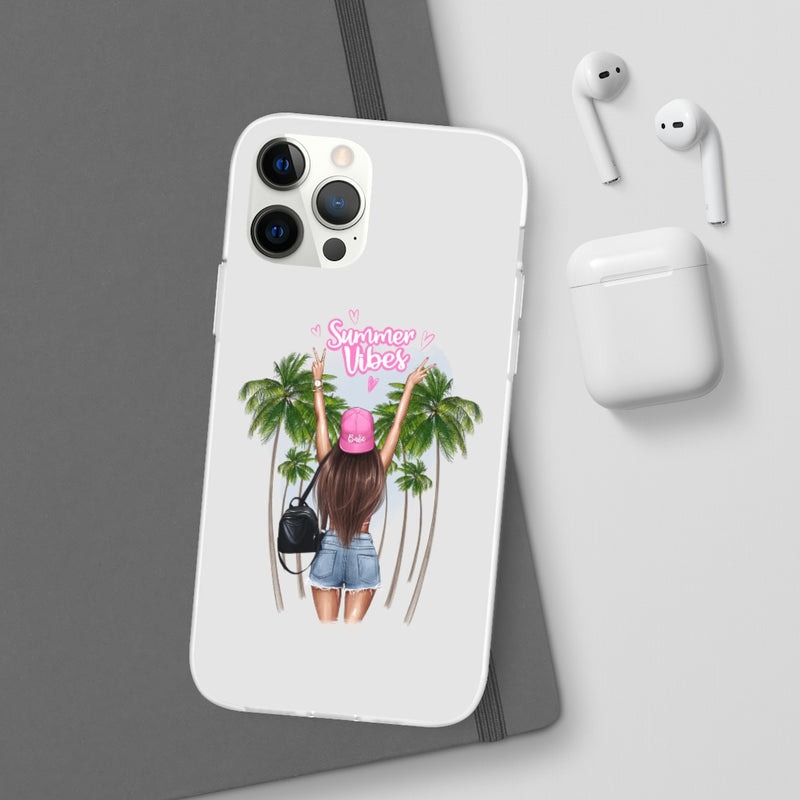 Summer Vibe Brown Hair Flexi Cases