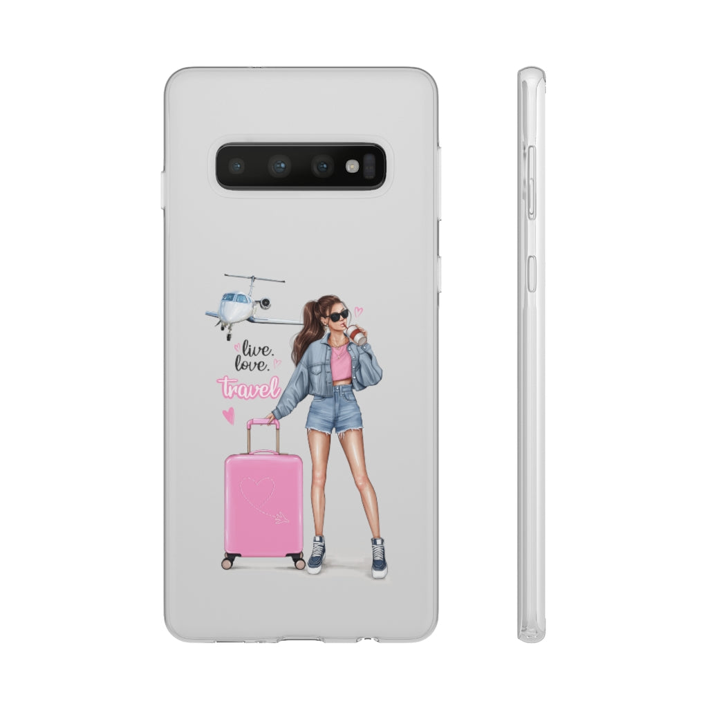 Live Love Travel Brown Hair Flexi Cases