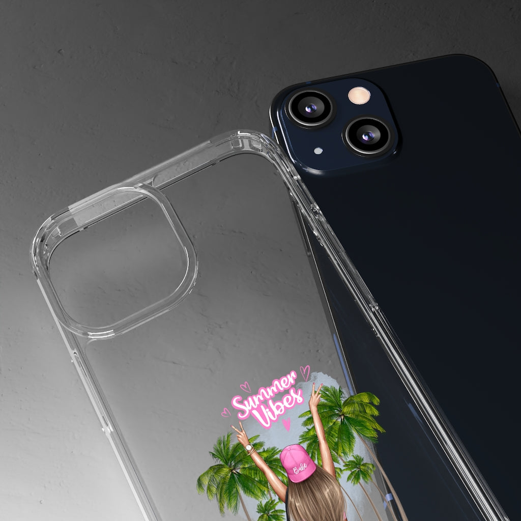 Summer Vibe Blond Hair Clear Case