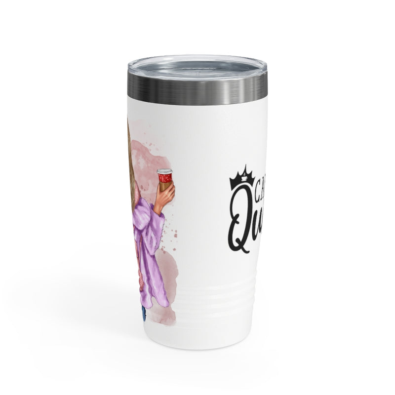 Blond Girl & Caffeine Queen, Ringneck Tumbler, 20oz