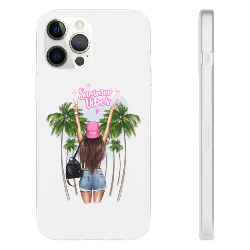 Summer Vibe Brown Hair Flexi Cases