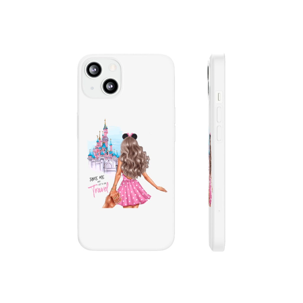 Take me and Let's go Travel Blond Hair Flexi Cases