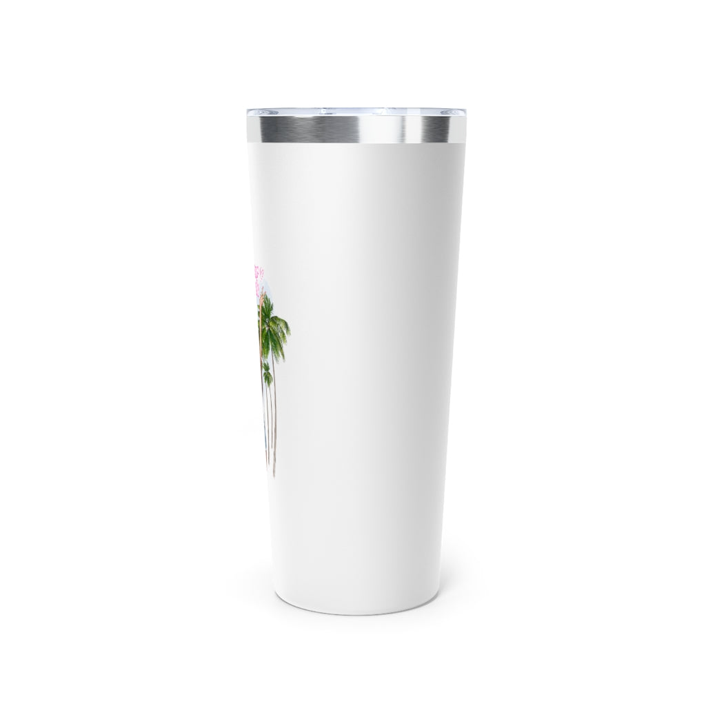 Summer Vibe Brown Hair Copper Vacuum Insulated Tumbler, 22oz