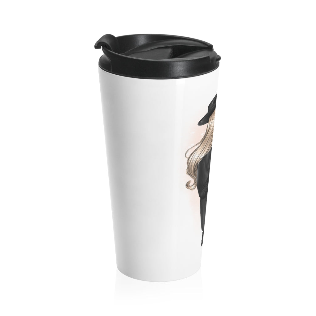 Girl Boss Blond Hair Stainless Steel Travel Mug