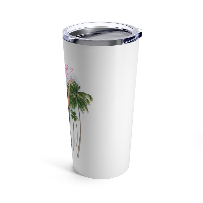 Summer Vibes Brown Hair Tumbler 20oz