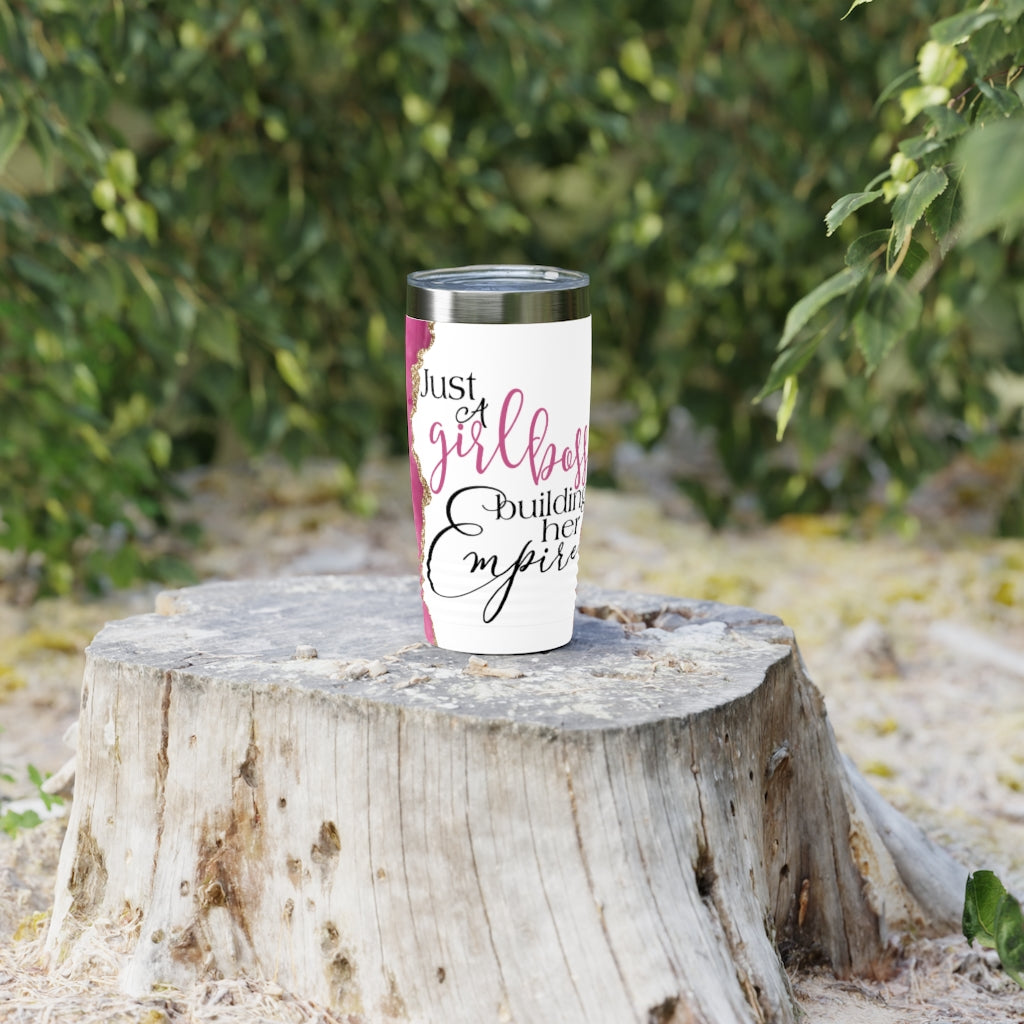 Just A Girl Boss Building Her Empire Ringneck Tumbler, 20oz