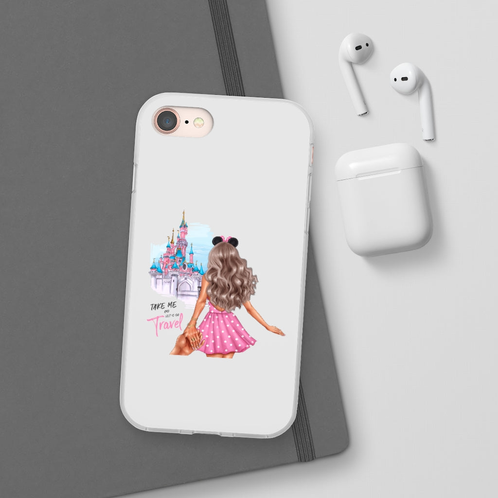 Take me and Let's go Travel Blond Hair Flexi Cases