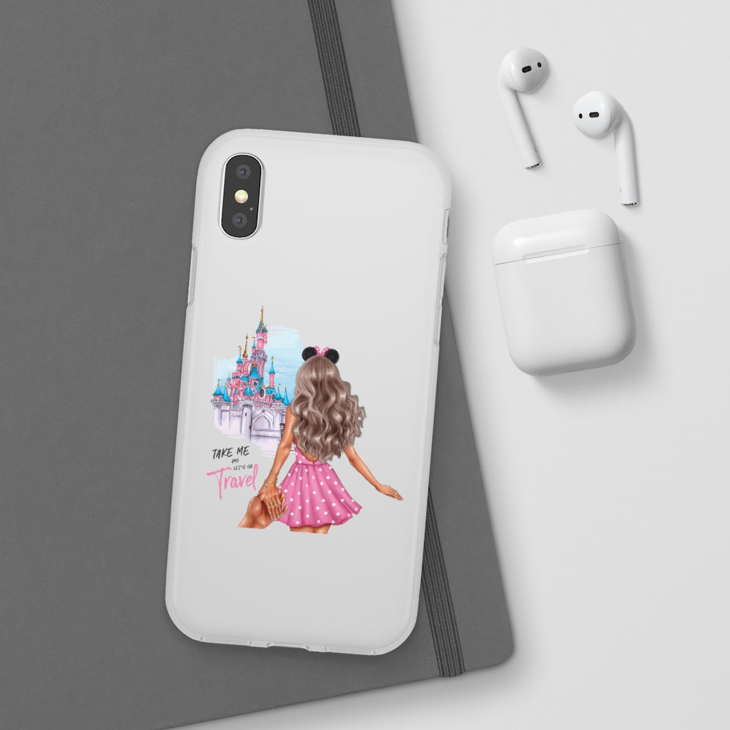 Take me and Let's go Travel Blond Hair Flexi Cases