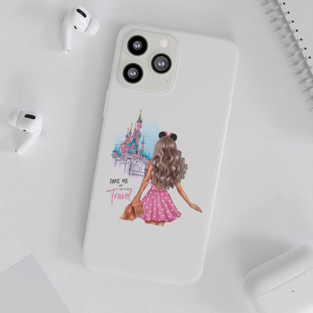 Take me and Let's go Travel Blond Hair Flexi Cases