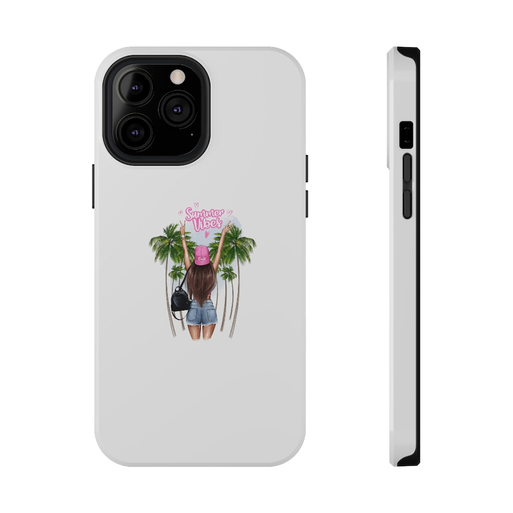 Summer Vibe Brown Hair Impact-Resistant Cases