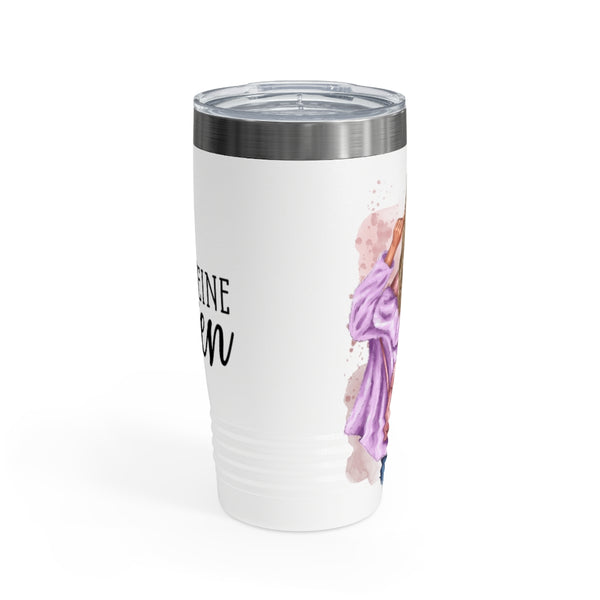 Blond Girl & Caffeine Queen, Ringneck Tumbler, 20oz